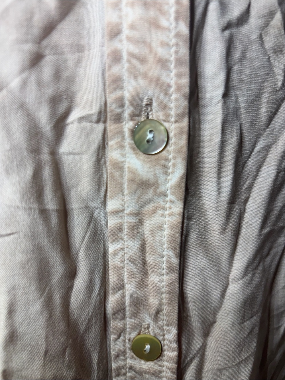 Jane + Delancey Tan Garment Dye Button Down Shirt Size 2X - Picture 4 of 7